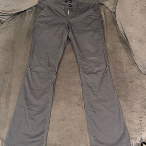 AE Gray Straight-Leg Pants